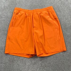 VRST Mens All-In Unlined Quick Dry Four Way Stretch Athletic Shorts Orange M